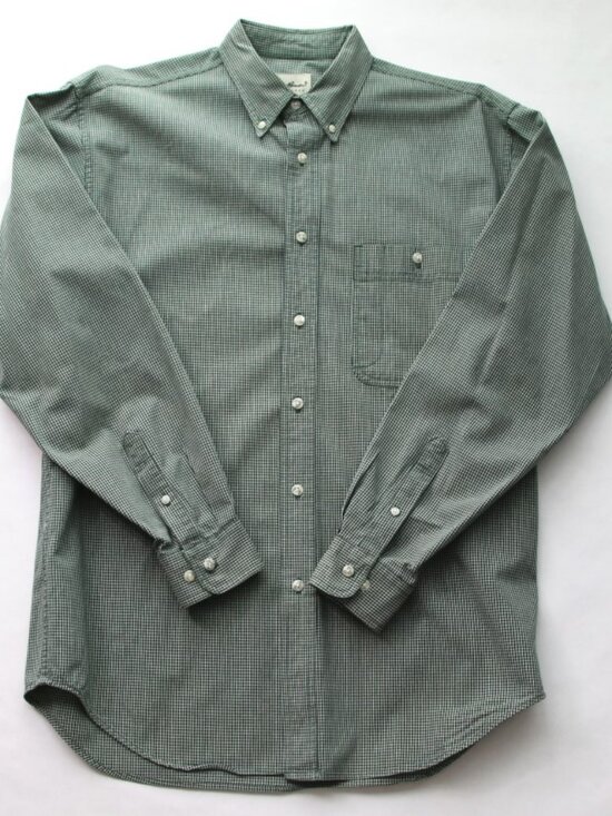 Eddie Bauer Other - EDDIE BAUER Green & White Gingham Check 100% Cotton Casual Shirt Size M